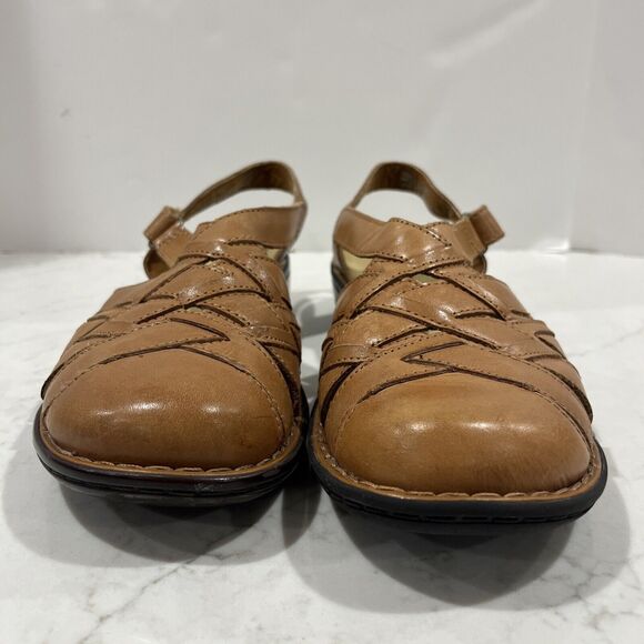 Clarks Womens Bendables Leather Comfort Sandals Light Brown Slingback Sz 10 - Picture 4 of 12
